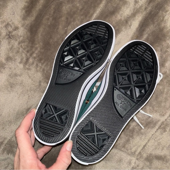 Converse All Star High Top Sneakers - Dark Green with White NWOT - Picture 5 of 12